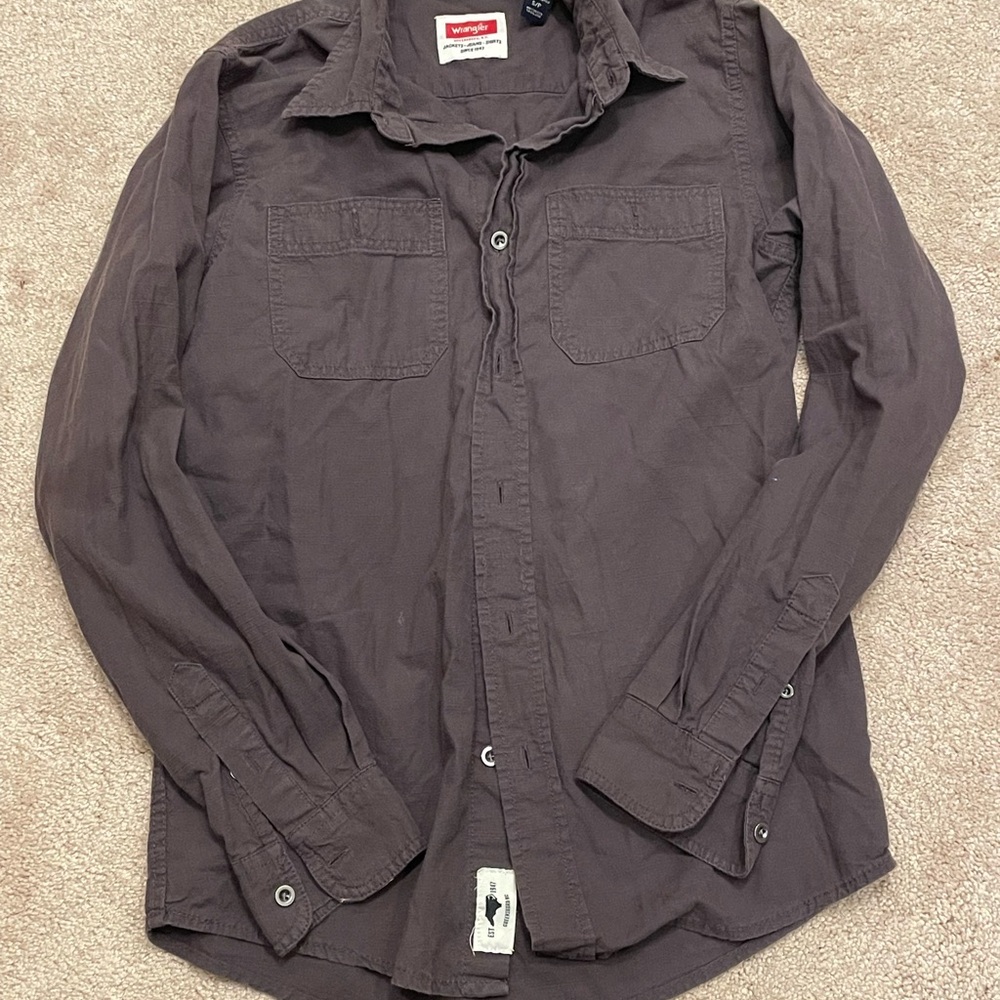 Levi's Men's Vintage Wash Brown Long Sleeve Button-Up Work Shirt Size Small
